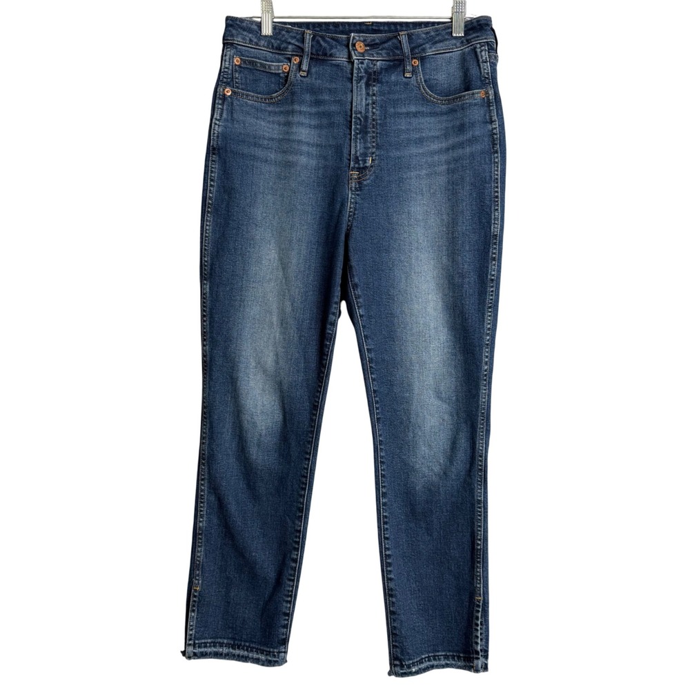 Gap Vintage Slim Sky High Jeans Womens 31 12 Short Dark Wash Straight Leg Preppy